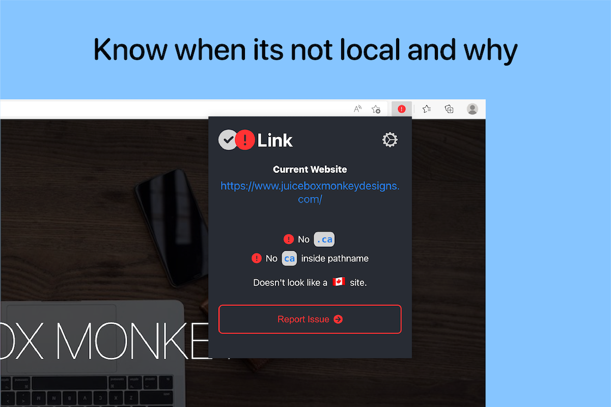 Look Out Local Screenshot - know when its not local and why