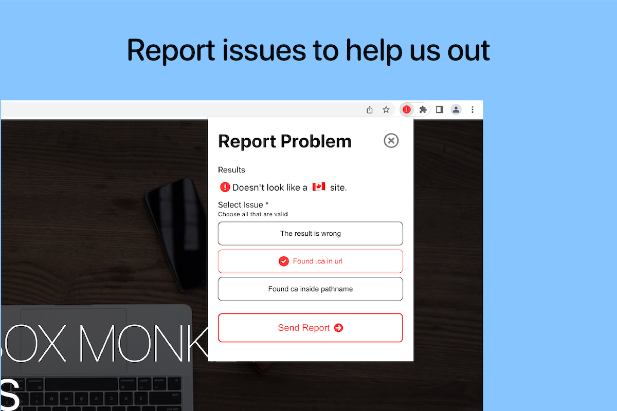 Look Out Local Screenshot - Report issues to help us out