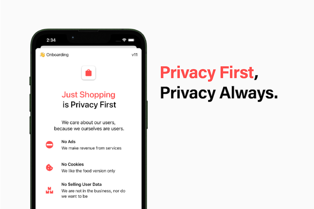 Privacy First, Privacy Always with Just Apps